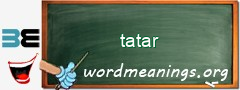 WordMeaning blackboard for tatar